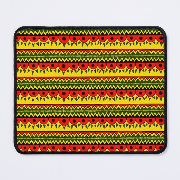 Item preview, triangles and semicircles pattern - red and green designed and sold by TheBrambleBox.
