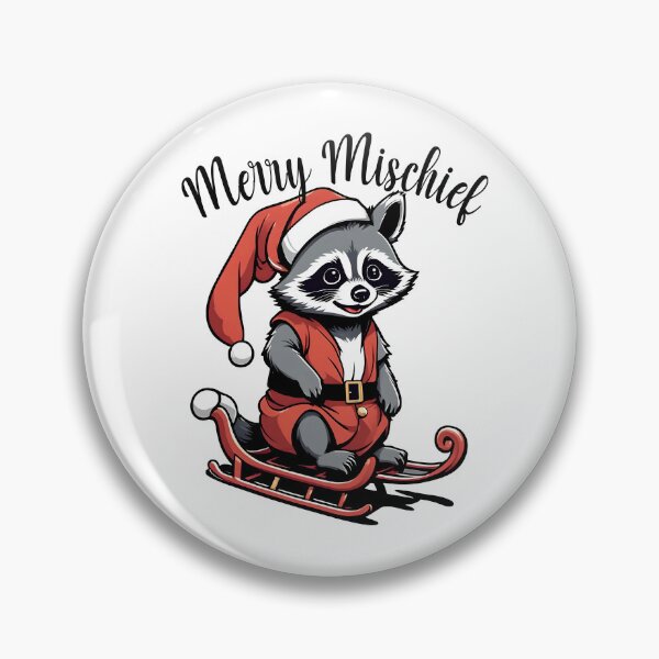 Item preview, Merry Mischief - Xmas Raccoon in Sled designed and sold by WolfMerrik.
