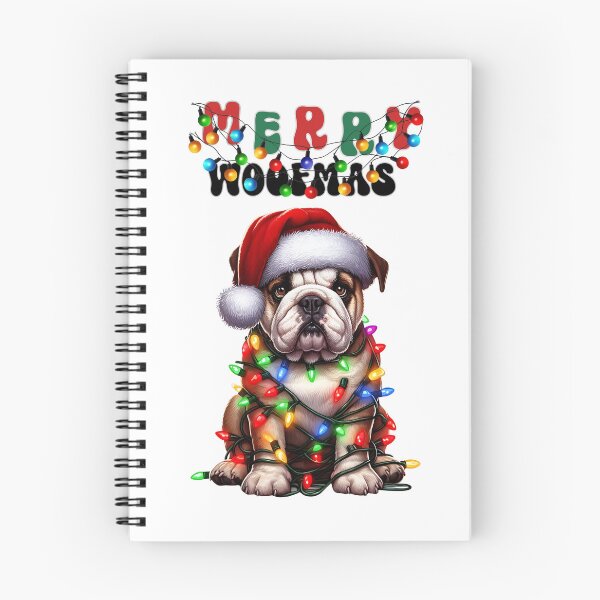 Artikelvorschau, Merry Woofmas Santa Dog Weihnachtsbulldogge entworfen und verkauft von BotunPeony.