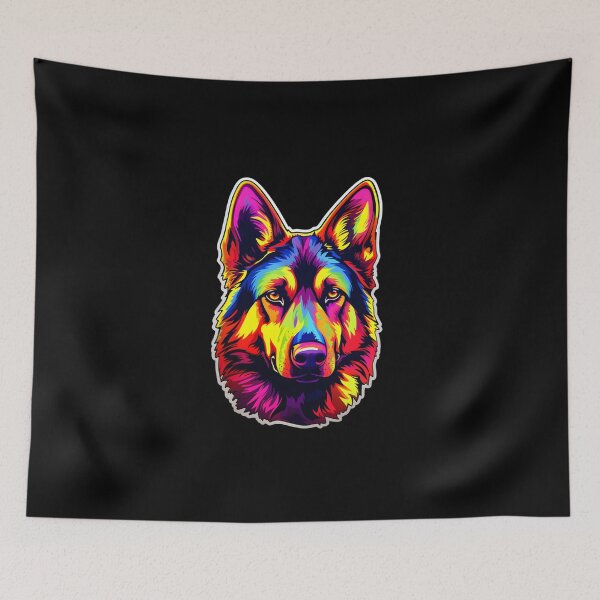 Item preview, German Shepherd Neon Design designed and sold by CUTEDOGGIEZ.