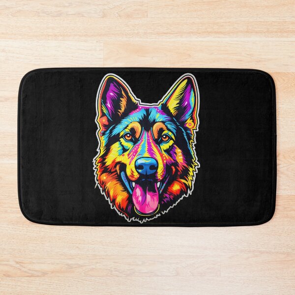 Item preview, Neon German Shepherd designed and sold by CUTEDOGGIEZ.