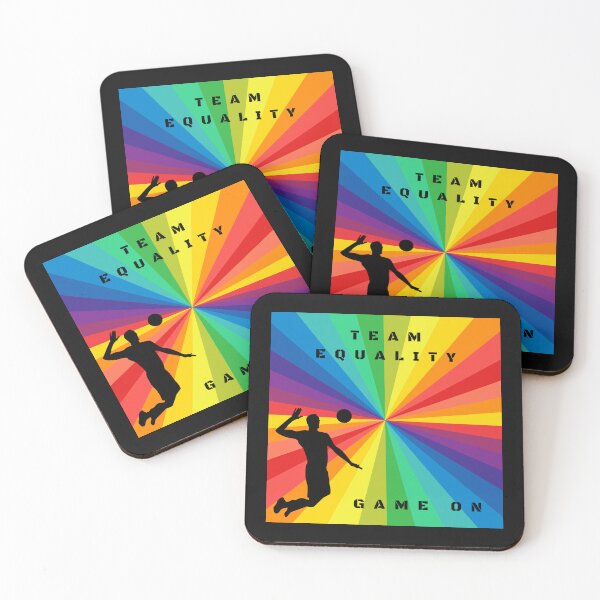 Artikelvorschau, LGBTQ-Volleyball, LGBTQ-Volleyball-Sportslogan, Team-Gleichstellungsspiel läuft entworfen und verkauft von PrideBeProud.