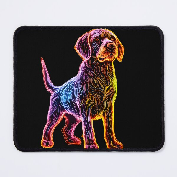 Item preview, Neon German Wirehaired Pointer designed and sold by CUTEDOGGIEZ.