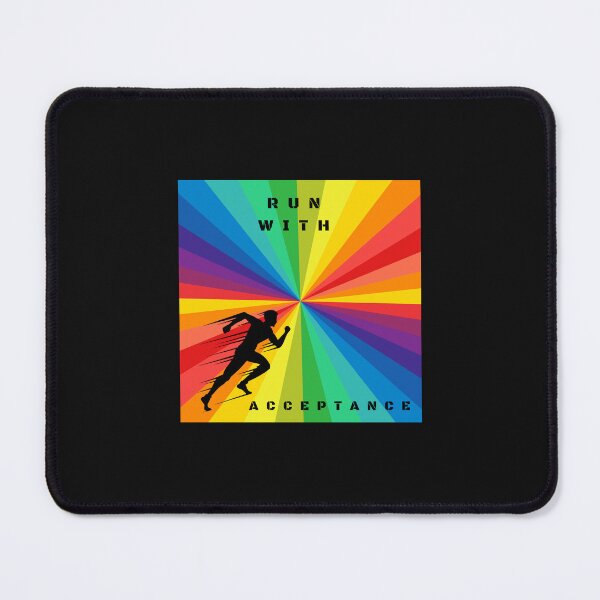 Item preview, LGBTQ Track and Field. LGBTQ Track and Field Sport Slogan, Run With Acceptance designed and sold by PrideBeProud.