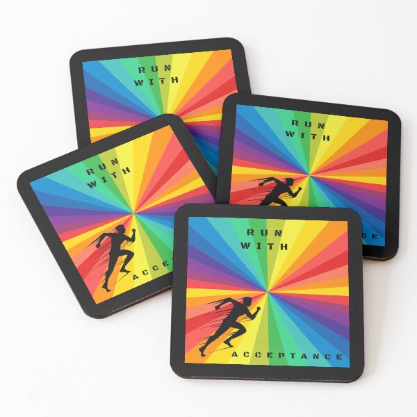 Item preview, LGBTQ Track and Field. LGBTQ Track and Field Sport Slogan, Run With Acceptance designed and sold by PrideBeProud.
