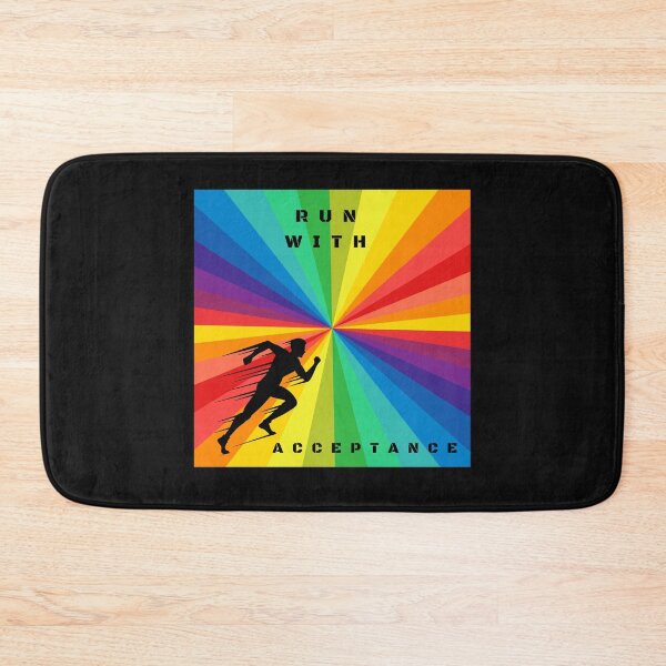Item preview, LGBTQ Track and Field. LGBTQ Track and Field Sport Slogan, Run With Acceptance designed and sold by PrideBeProud.