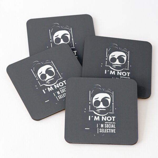 Item preview, Minimalistic design ´´I´m not antisocial, I´m social selective designed and sold by Przemy.