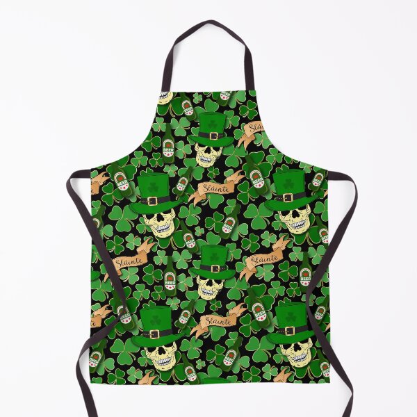 Item preview, St Patricks Irish Sláinte Beers and Skulls Pattern designed and sold by HotHibiscus.