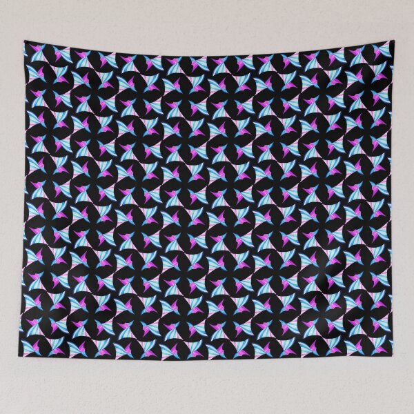 Item preview, Blue and pink flower pattern designed and sold by Meo Design.