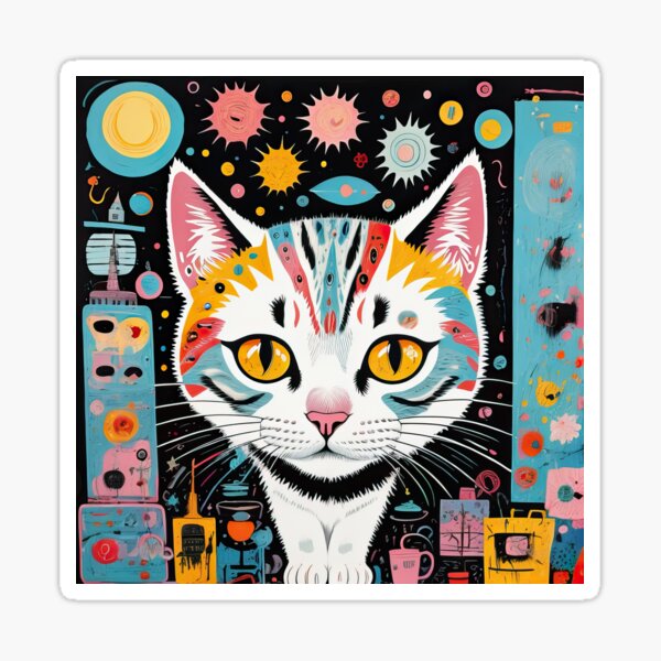 Eclectic Kitten - Chic Chat Créations Ref.026 Sticker