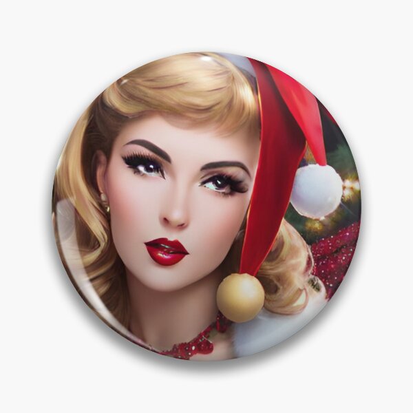 Item preview, Blonde Santa Bombshell designed and sold by DreamyPinups.