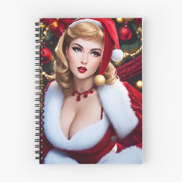Item preview, Blonde Santa Bombshell designed and sold by DreamyPinups.