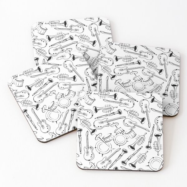 Item preview, For a Musician Seamless Instruments Print designed and sold by Wentoo.