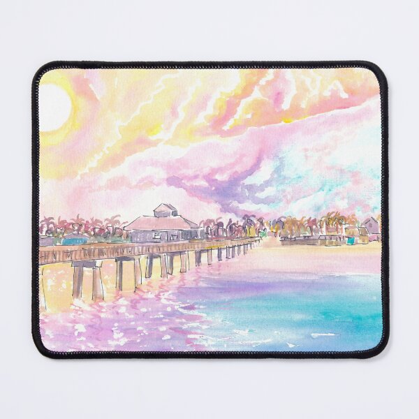Item preview, Romance in Fort Myers Florida with Fishing Pier in Sunset designed and sold by artshop77.