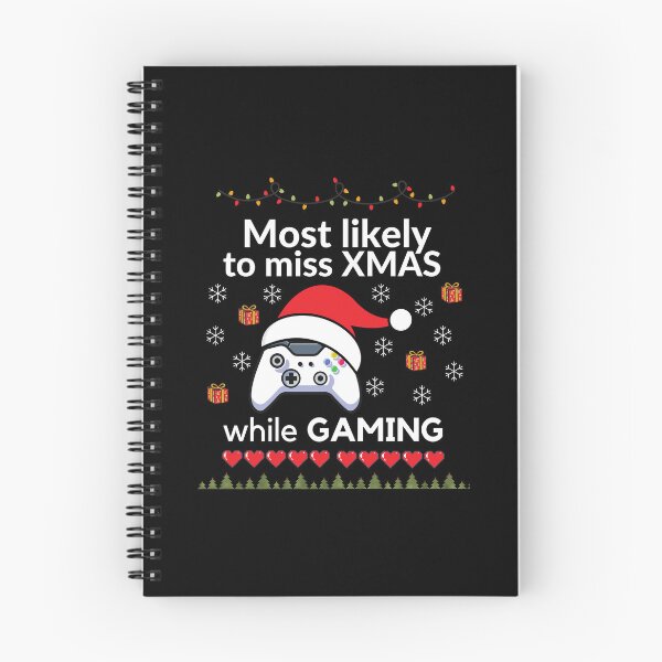 Item preview, Most likely to miss Xmas while gaming, funny Christmas gift for gamer designed and sold by MomLifeDesign.