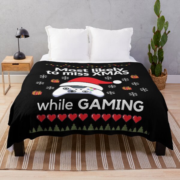 Item preview, Most likely to miss Xmas while gaming, funny Christmas gift for gamer designed and sold by MomLifeDesign.