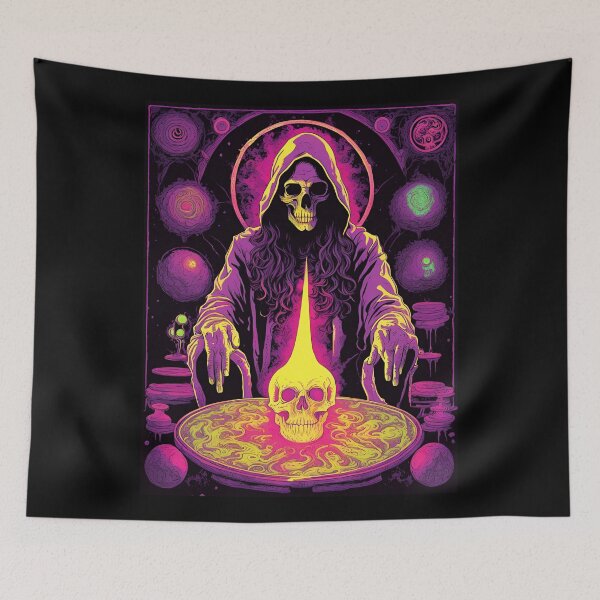 Item preview, Necromancer Horror Psychedelic Art designed and sold by Gogmagosh.