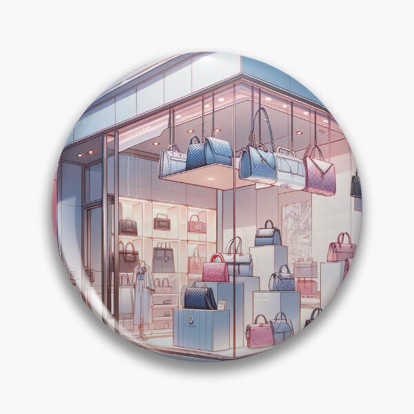 Item preview, Luxury Bag Store Illustration designed and sold by unrealartwork.
