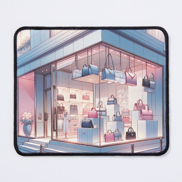 Item preview, Luxury Bag Store Illustration designed and sold by unrealartwork.