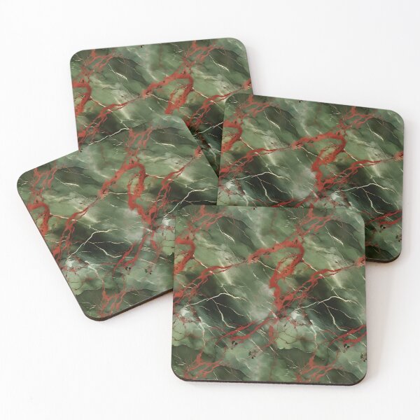Item preview, Green, Red and Silver Seamless Repeating Marble Pattern designed and sold by PeteRascal.