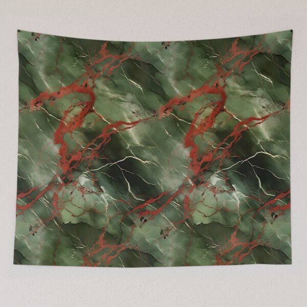 Item preview, Green, Red and Silver Seamless Repeating Marble Pattern designed and sold by PeteRascal.