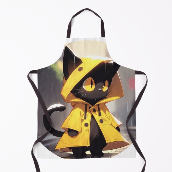 Item preview, Black cat in a rain coat designed and sold by MendaciousMina.