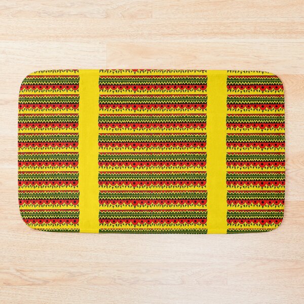 Item preview, triangles and semicircles pattern - red and green designed and sold by TheBrambleBox.