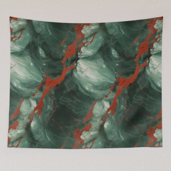Item preview, Grey, Red and Silver Seamless Repeating Marble Pattern designed and sold by PeteRascal.