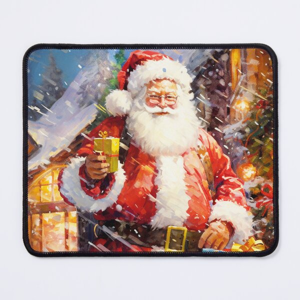 Item preview, Santa Claus,Oil painting,Festive illustration for Christmas designed and sold by Mickeymouse2023.