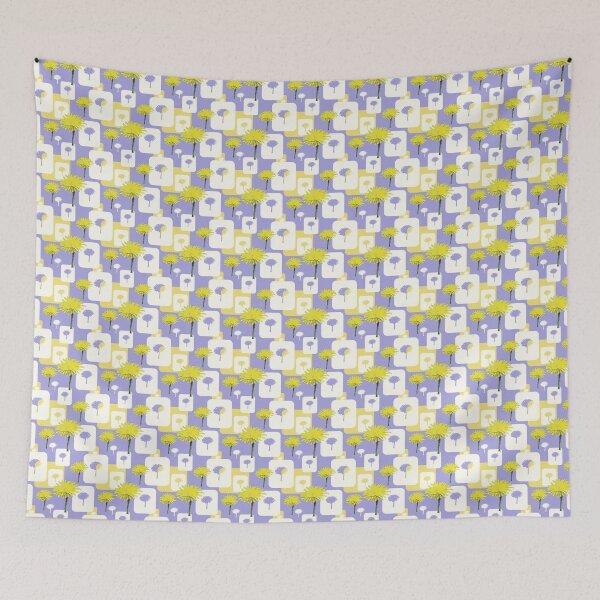 Item preview, Mod Dandelions with White on Lavender Repeat 5748 designed and sold by Art in My Loft.