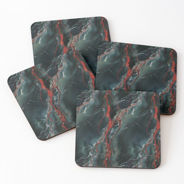 Item preview, Grey, Red and Silver Seamless Repeating Marble Pattern designed and sold by PeteRascal.