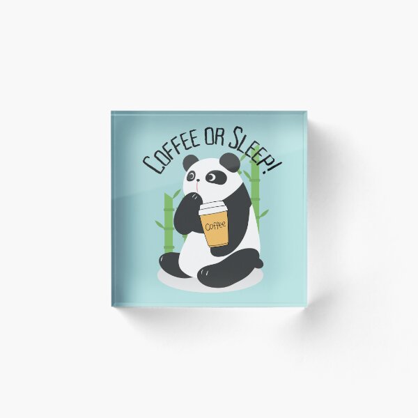 Item preview, Funny panda ask for coffee or sleep designed and sold by Rbnano.