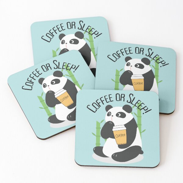 Item preview, Funny panda ask for coffee or sleep designed and sold by Rbnano.