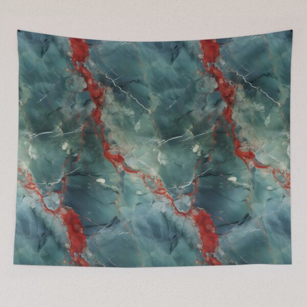 Item preview, Blue, Red and Silver Seamless Repeating Marble Pattern designed and sold by PeteRascal.