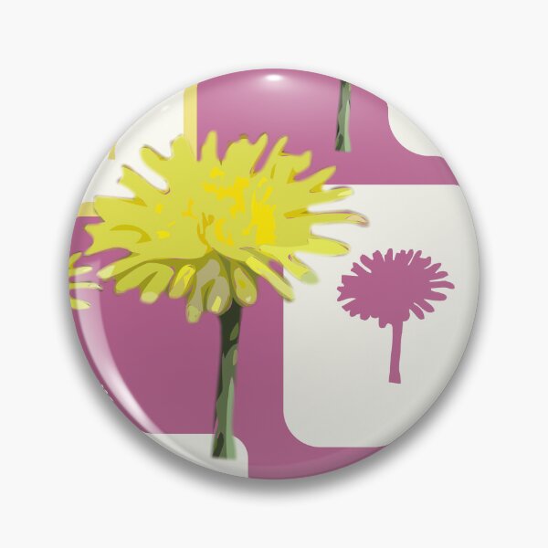 Item preview, Mod Dandelions with White on Berry Pink Repeat 5748 designed and sold by Art in My Loft.