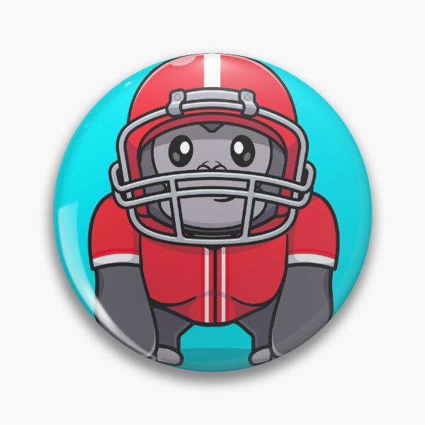 Item preview, Cute Gorilla Playing Rugby Ball Cartoon Vector Icon Illustration designed and sold by hjian8219.