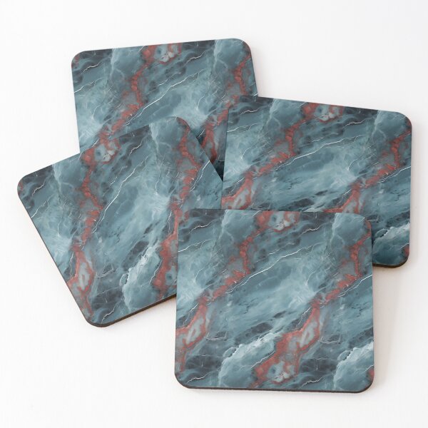 Item preview, Blue, Red and Silver Seamless Repeating Marble Pattern designed and sold by PeteRascal.