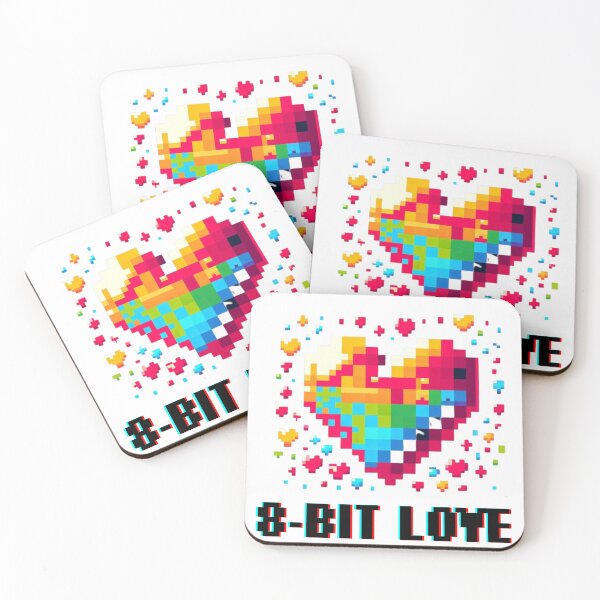 Item preview, Pixelated Heart: A Retro Love Tribute designed and sold by KatVik-Design.