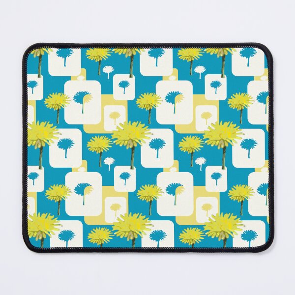 Item preview, Mod Dandelions with White on Teal Repeat 5748 designed and sold by Art in My Loft.