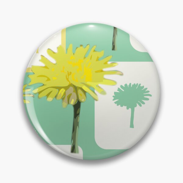 Item preview, Mod Dandelions with White on Mint Green Repeat 5748 designed and sold by Art in My Loft.