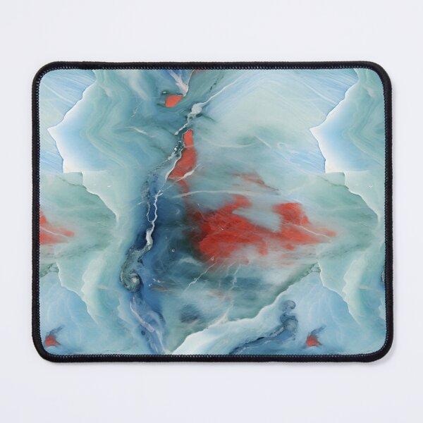 Item preview, Blue, Red and Silver Travertine Marble Texture Pattern designed and sold by PeteRascal.
