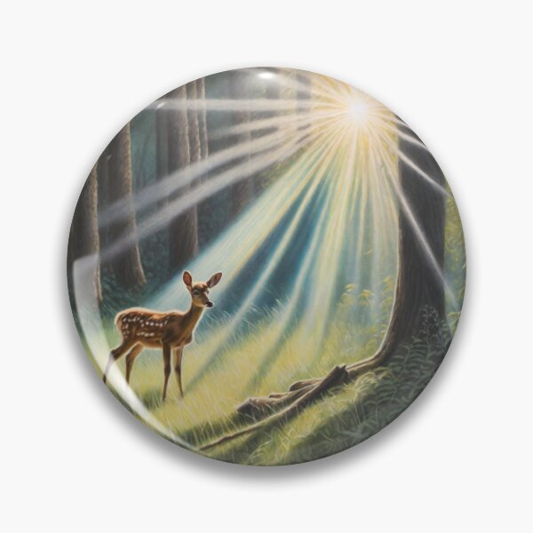 Item preview, Chalk pastel drawing of a forest clearing with a fawn designed and sold by ailia-hikaru.