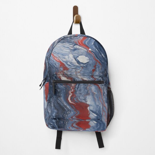 Item preview, Blue, Red and Silver Seamless Repeating Marble Pattern designed and sold by PeteRascal.