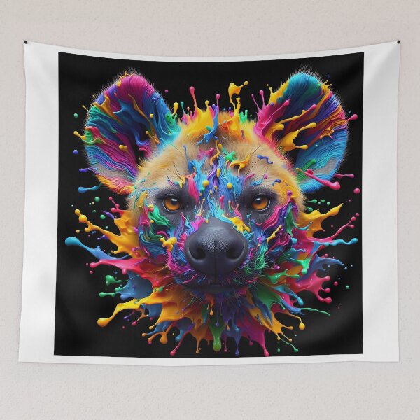 Item preview, Hyenas Splatter Portrait designed and sold by fatbanana.