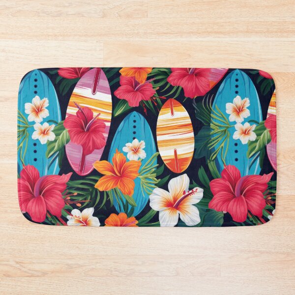 Item preview, surfboards and tropical flowers designed and sold by Purr- Paradise.