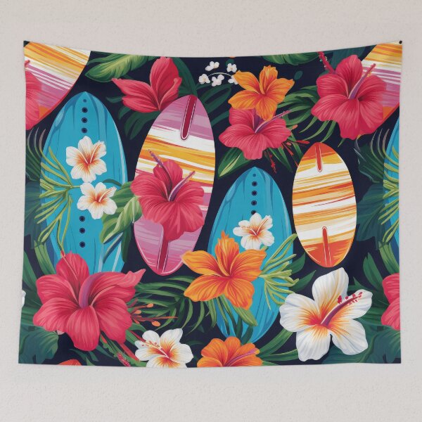 Item preview, surfboards and tropical flowers designed and sold by Purr- Paradise.
