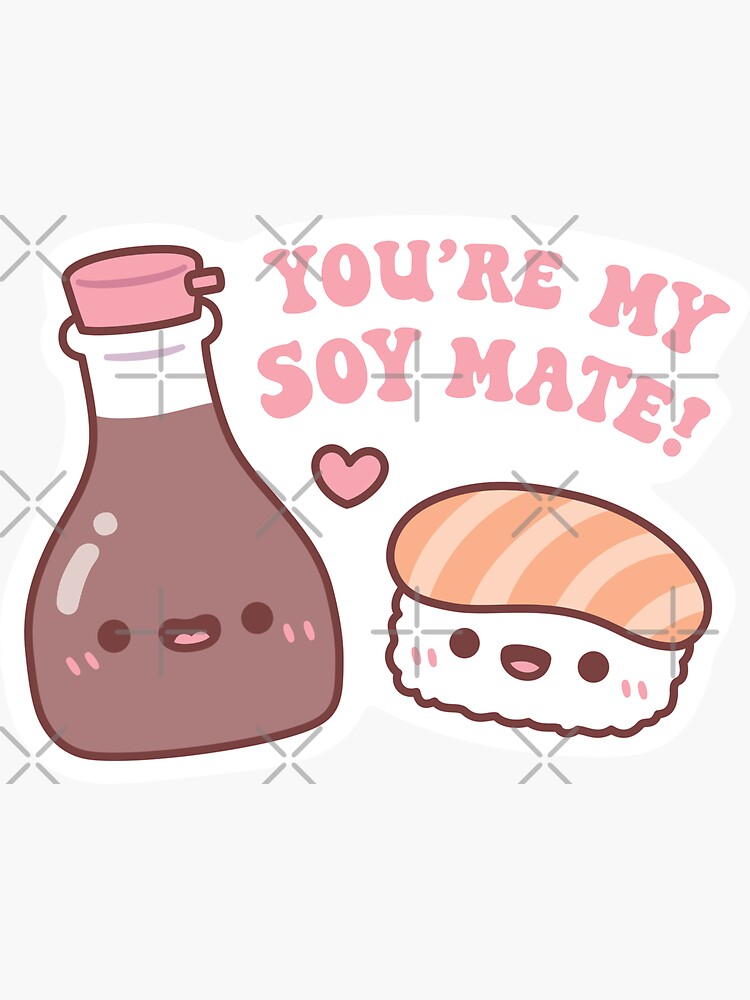 Sushi Shirts, Kawaii Soy Mates Japanese Food T-Shirt Sushi Shirts, Kawaii Soy Mates Japanese Food T-Shirt