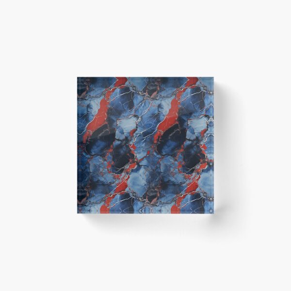 Item preview, Blue, Red and Silver Seamless Repeating Marble Pattern designed and sold by PeteRascal.