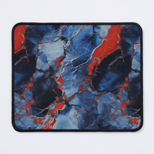Item preview, Blue, Red and Silver Seamless Repeating Marble Pattern designed and sold by PeteRascal.