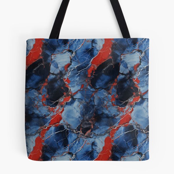 Item preview, Blue, Red and Silver Seamless Repeating Marble Pattern designed and sold by PeteRascal.